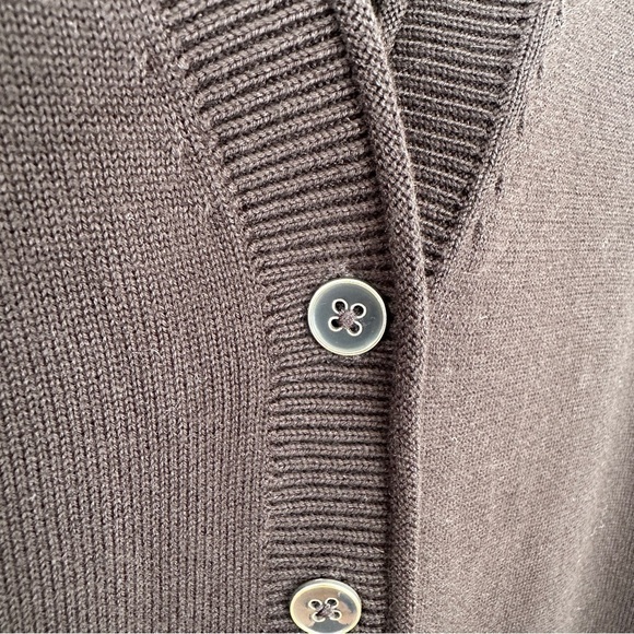 Talbots cardigan  with v-neck, long sleeves, raglan, button front, straight cut - Picture 8 of 12